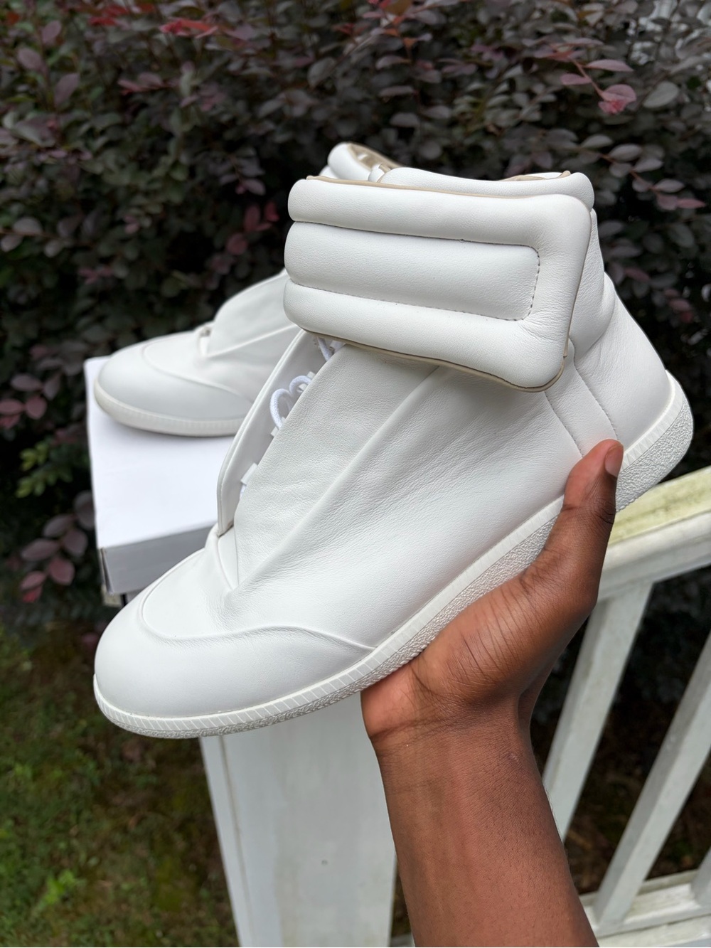 Maison Martin Margiela White High-Top Leather Sneakers
